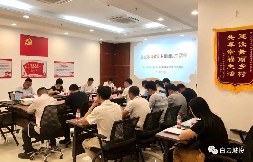 区委党史学习教育第五巡回指导组到白云城投集团督导党史学习教育专题组织生活会